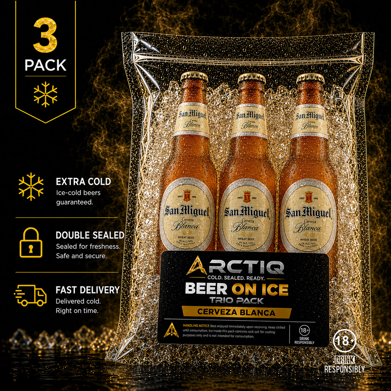Beer On Ice | San Miguel Cerveza Blanca Wheat Beer Trio Pack 330ml