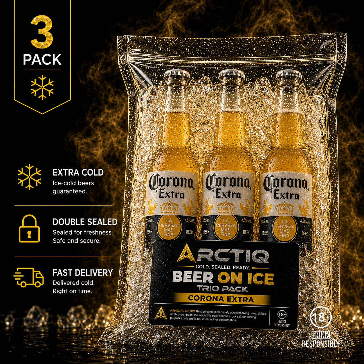 Beer On Ice | Corona Extra Trio Pack 330ml