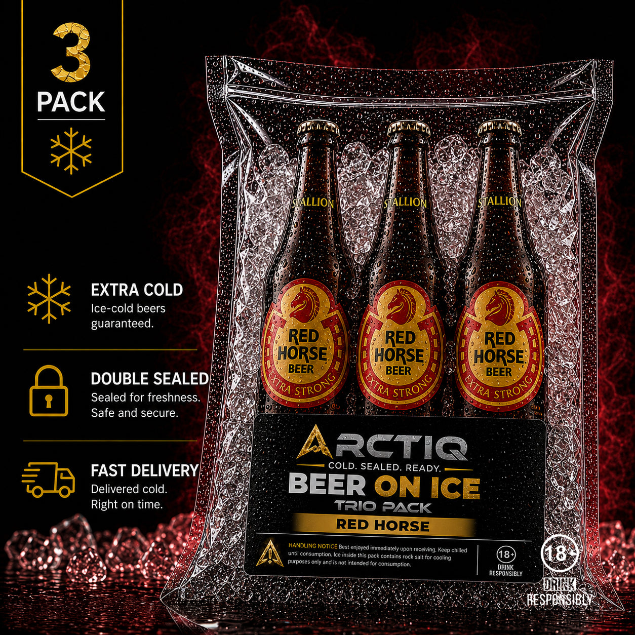 Beer On Ice | Red Horse Extra Strong Trio Pack 330ml