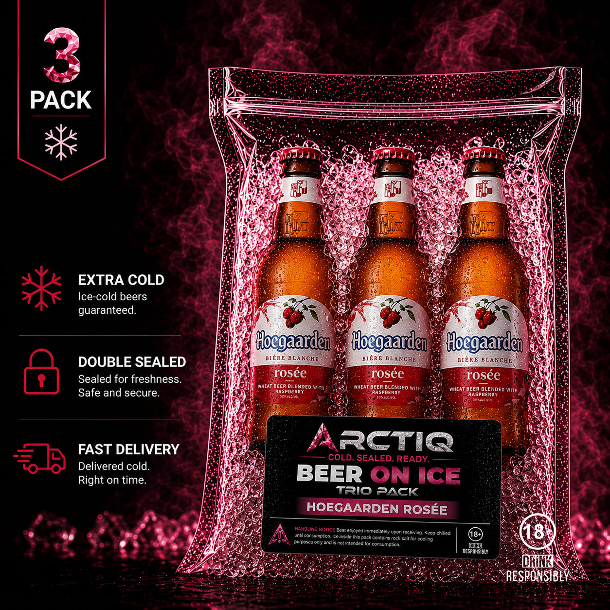 Beer On Ice | Hoegaarden Rosèe Trio Pack 248ml